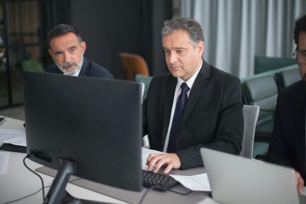 Man Using Computer at the Office